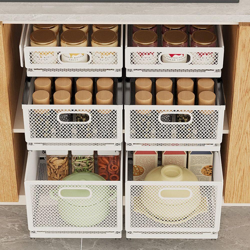 Выдвижная полка для хранения посуды Выдвижной ящик Выдвижной контейнер Корзина для хранения продуктов Офис
