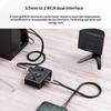 3,5-мм стереофонический двунаправленный аудиопереключатель RCA с 1 входом и 2 выходами или 2 входами и 1 выходом. 3,5-мм аудиопереключатель RCA с кнопкой отключения звука.