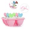 6 Cell Ice Cream Mold PP Frozen Ice Cube Sticks Makers Popsicle Lolly Mould Heart Shape Lolly Tool