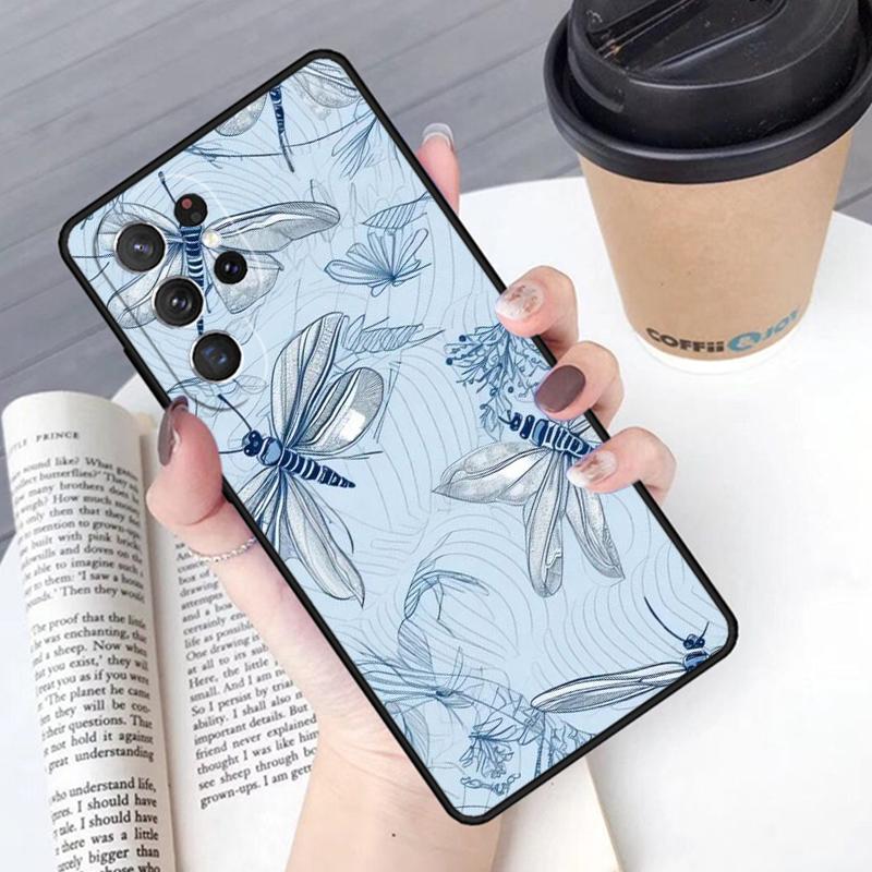 Чехол для телефона с узором «Стрекоза» для Samsung Galaxy S24 S25 Ultra S21 S22 Ultra S10E Note 10 Plus Note 20 FE S23