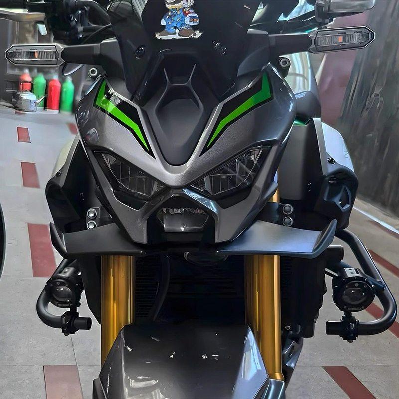 Z500 Motorcycle Naked Aerodynamic Front Spoiler ABS for Kawasaki Z 500 Z500 SE 2024 2025 Frontal Downforce Fairing Winglets Kit