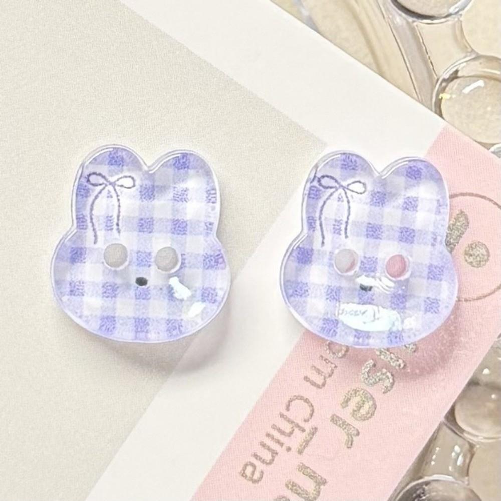 30pcs Transparent Cute Rabbit Button Acrylic Clothing Sewing Buttons Clothing Decoration