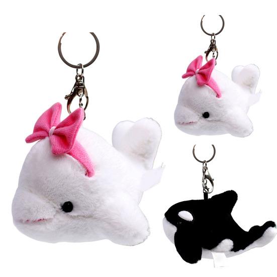 Плюшевый брелок с изображением Кита, милый мультяшный плюшевый орнамент с морским животным, мини-плюшевая кукла, брелок для ключей с подвеской, украшение для рюкзака, подарок для девушки и пары