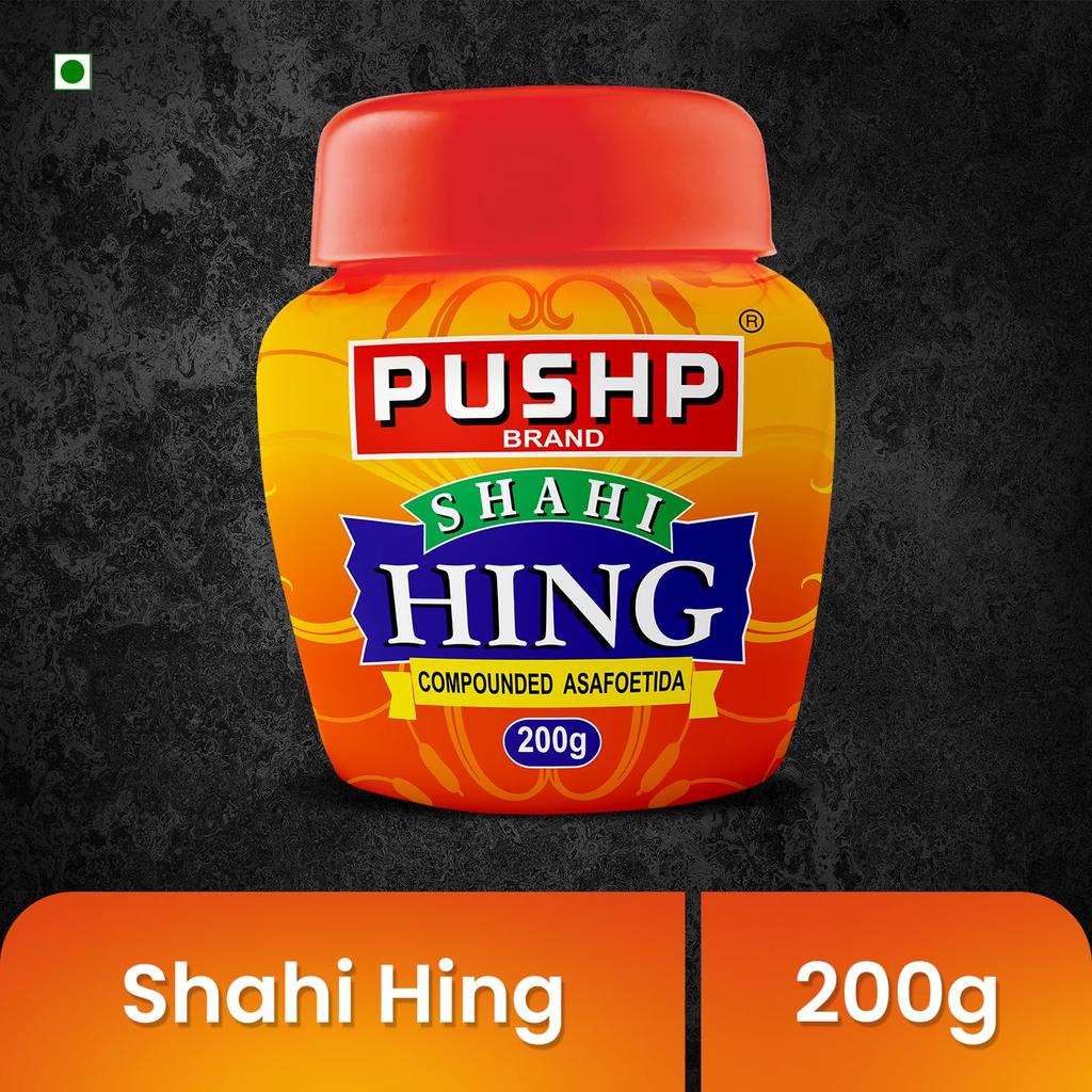 Pushp Shahi Hing Asafoetida Powder For Authentic Indian Cooking And Tempering Flavor Enhancer For Dals And Curries 200G