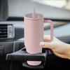 40 Oz Thermal Cup Stainless Steel Tumbler with Flip Straw Leakproof Insulated Travel Mug with Handle for Home Office Car