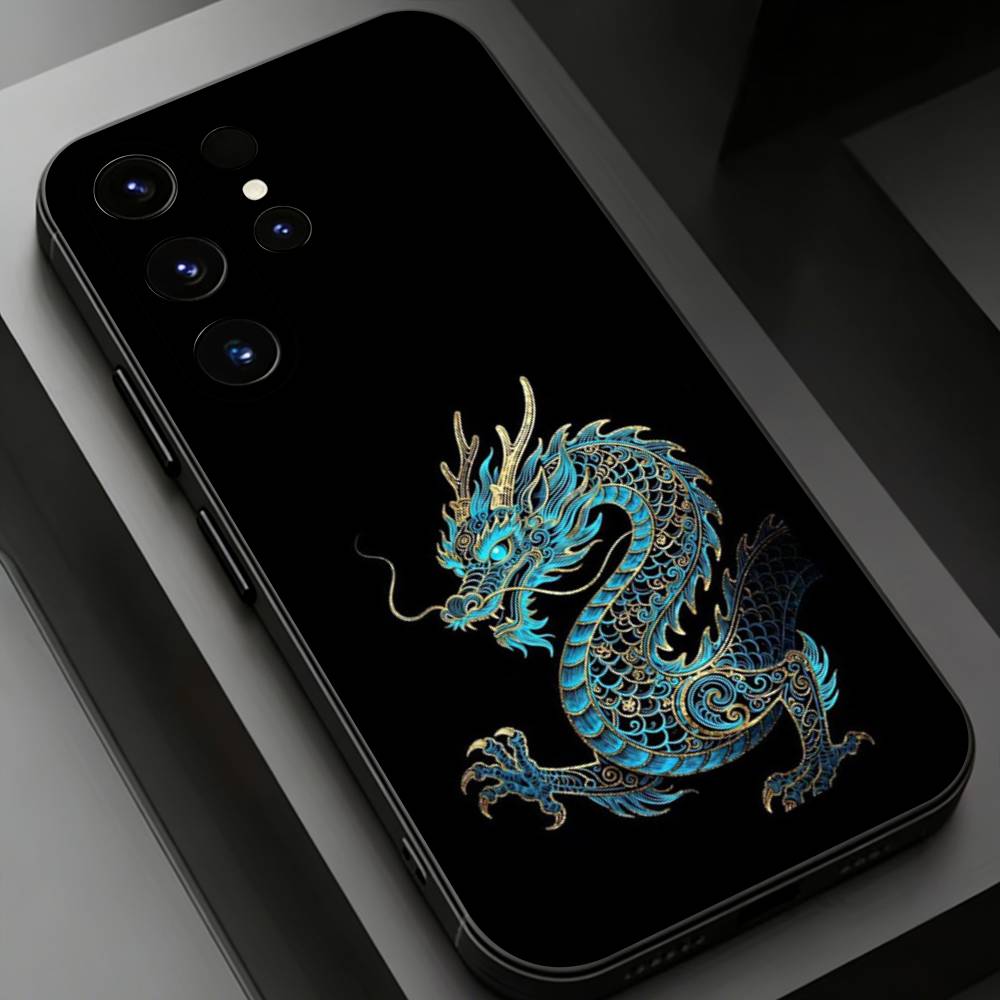 Стильный чехол для телефона с тигром и драконом для Samsung Galaxy S20,23 Ultra S24,22 Plus S25,26,21FE, чехол из ТПУ