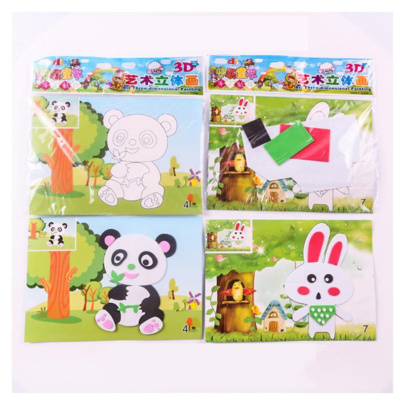 DIY Креативный мультфильм животное 3D EVA наклейка головоломка ручной работы раннее обучение развивающие игрушки для детей детский подарок