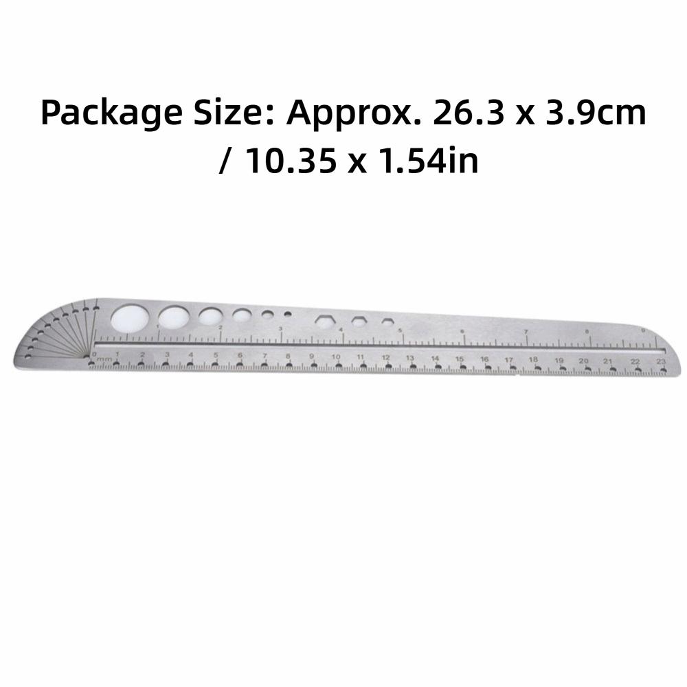 Stainless Steel Scale Ruler Multifunctional Ruler Durable Protractor Office Supplies