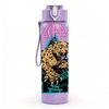 1PC Colorful Monster 750ml sports water bottle leakproof straw lid outdoor office home