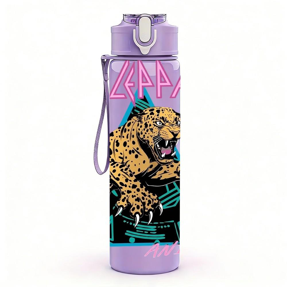 1PC Colorful Monster 750ml sports water bottle leakproof straw lid outdoor office home