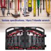 16 pcs Cr  V T handle Ball End Hex Key Wrench Set & T handle Star Wrench Set