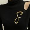 Design 8-shaped INS Style Comfortable To Wear Large Brooch Coat Pin Accessories