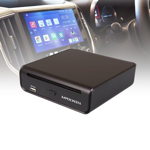 MAXWIN Автомобильная AI-бокс DA-DVD02 со встроенным DVD/CD-приводом, Совместимость с штатным дисплейным аудио, Беспроводной адаптер Android 13, CarPlay/Android Auto