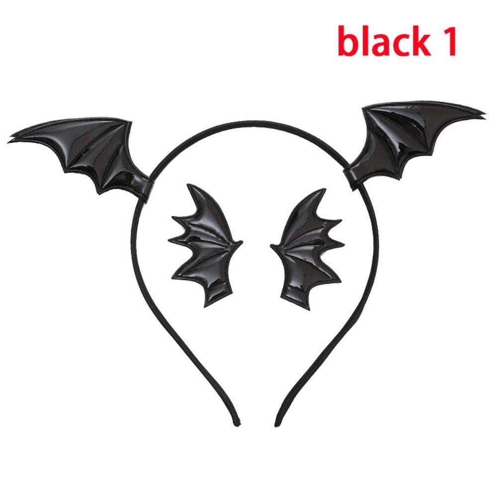 Gothic Bat Headband Costume Devil Ears Hairband Wash up/Makeup Hair Hoops Haunted House Party
