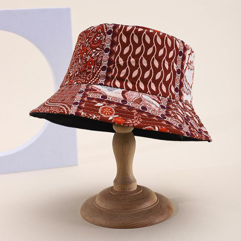 Popular exotic bucket hat European and American personalized printing double-sided sunshade basin hat spot