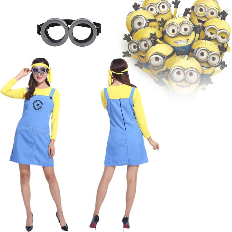 Fun And Stylish Yellow Minion Costume For Female Adults Ideal For Themed Celebrations