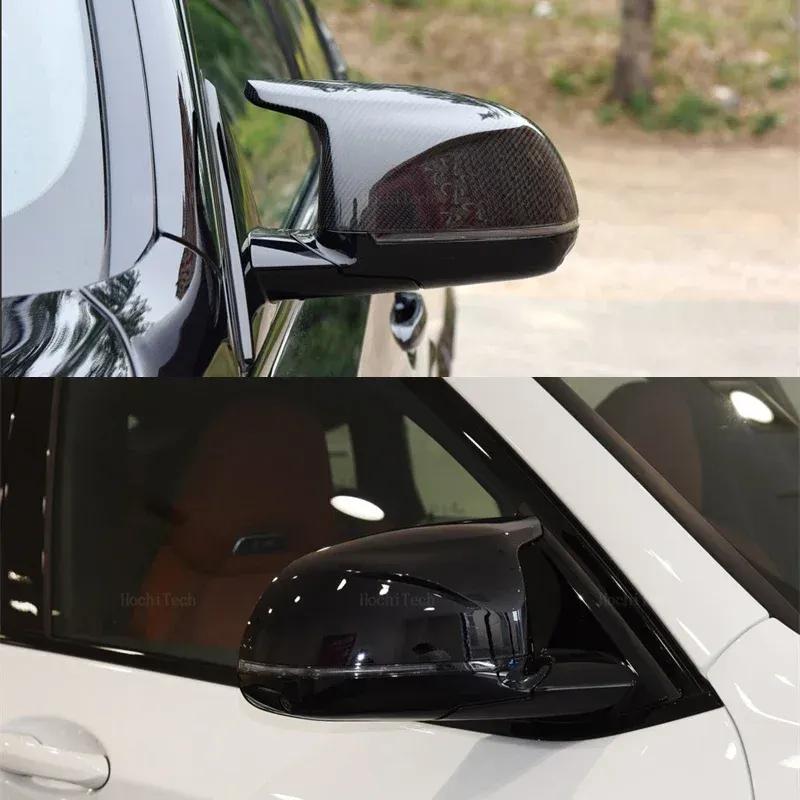 4pcs Carbon Fiber Style Black Side Mirror cover Caps for BMW X3M F97 X4M F98 -2024 X5M F95 X6M F96 -2024