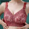 Тонкий дышащий бюстгальтер для женщин больших размеров, собранный, без косточек, с регулируемыми бретелями, с двойной поддержкой груди, пуш-ап