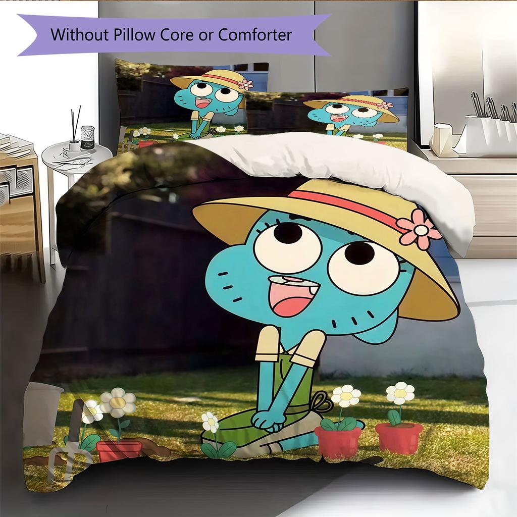 Nicole Watterson Pattern Bedding Home Decoration Birthday Gift ( 1 duvet cover + 2 pillowcase, without core),fan merchandise.
