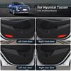 Кожаная Карбоновая Накладка на Дверь от Пинания Для Hyundai Tucson TL 2015 2016 2017 2018   LHD RHD Аксессуары для Отделки Салона Автомобиля