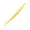 {+} 1Pcs Glue-free Eyelashes Beginner Tools Anti-Stick Applicator No Glue Eyelashes Non Stick Coated Stainless Steel Tweezer
