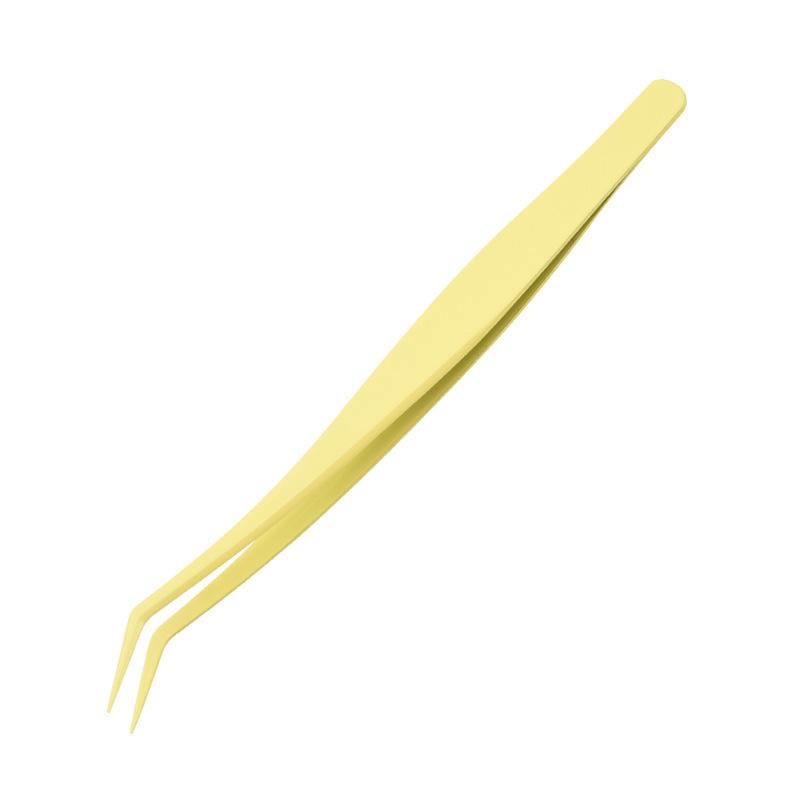 {+} 1Pcs Glue-free Eyelashes Beginner Tools Anti-Stick Applicator No Glue Eyelashes Non Stick Coated Stainless Steel Tweezer
