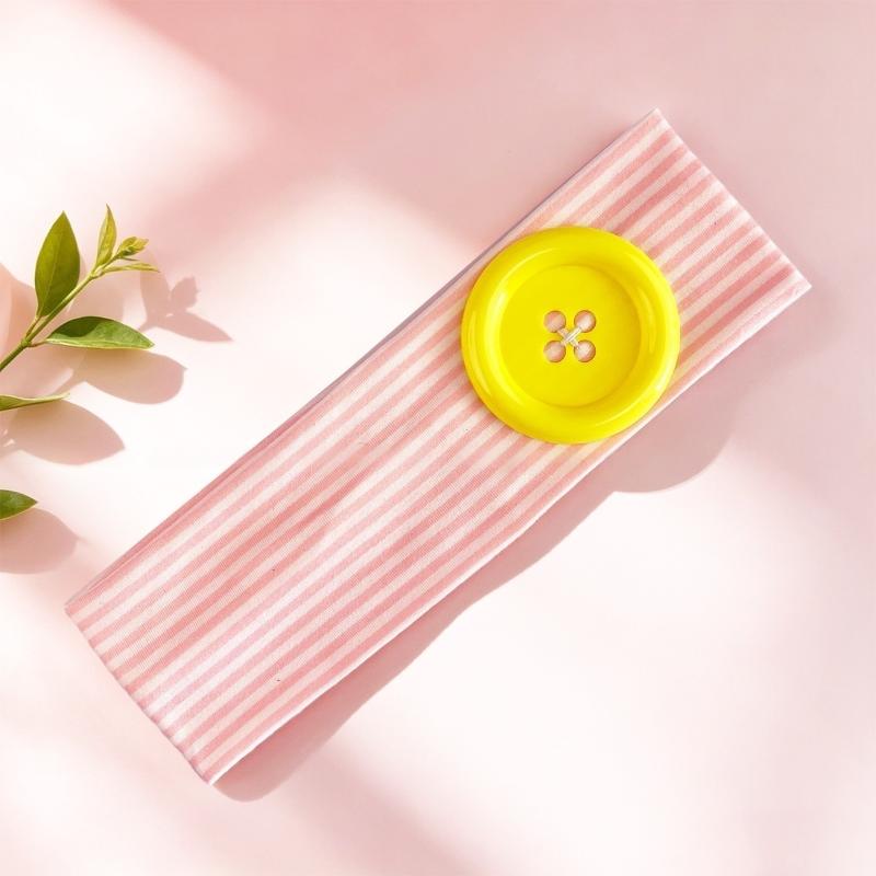 Retro Ins Style Cute Print Button Headband Fashion Women Y2K Sweet Cool Hair Accessories Cute Sweet Dating Hair Band