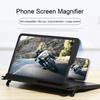 12-Inch Phone Screen Magnifier 3D Magnifying Projector Screen Enlarger Expander Movies Videos Watching Mobile Phone Holder Cellphone Screen Amplifier