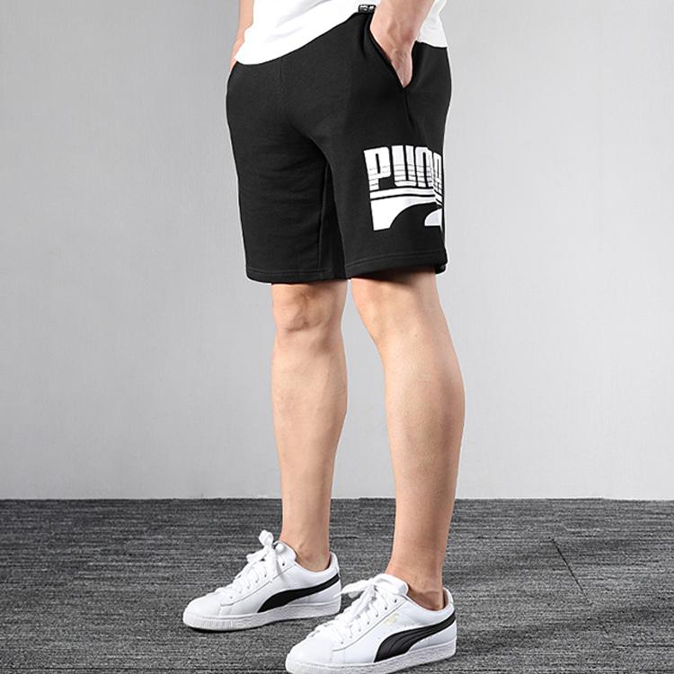 Puma Классические минималистичные повседневные шорты с принтом Мужские плавки Черные 581674-01
