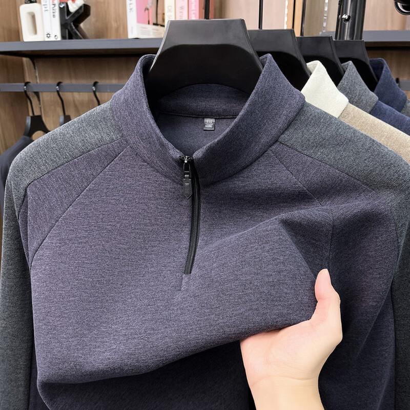 JEEP SPIRIT Men's Thermal Stand-Collar Long Sleeve Base Layer