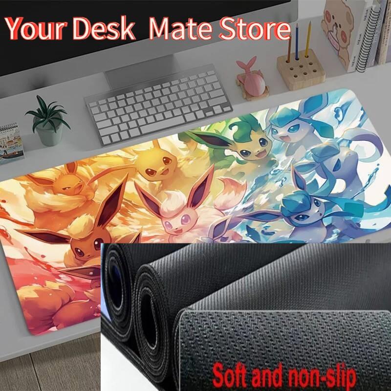 Mousepad New PPokemons EEevees Large Mouse Mat MousePads Game Office Laptop Carpet Soft Antislip Desktop PC carpet Mouse Pad