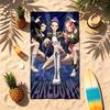 Охотники на демонов в стиле K-pop (36) Тема Полотенце для пляжа Устойчивое к песку Мягкое и удобное Подходит для бассейна, кемпинга, йоги и дайвинга Дорожное