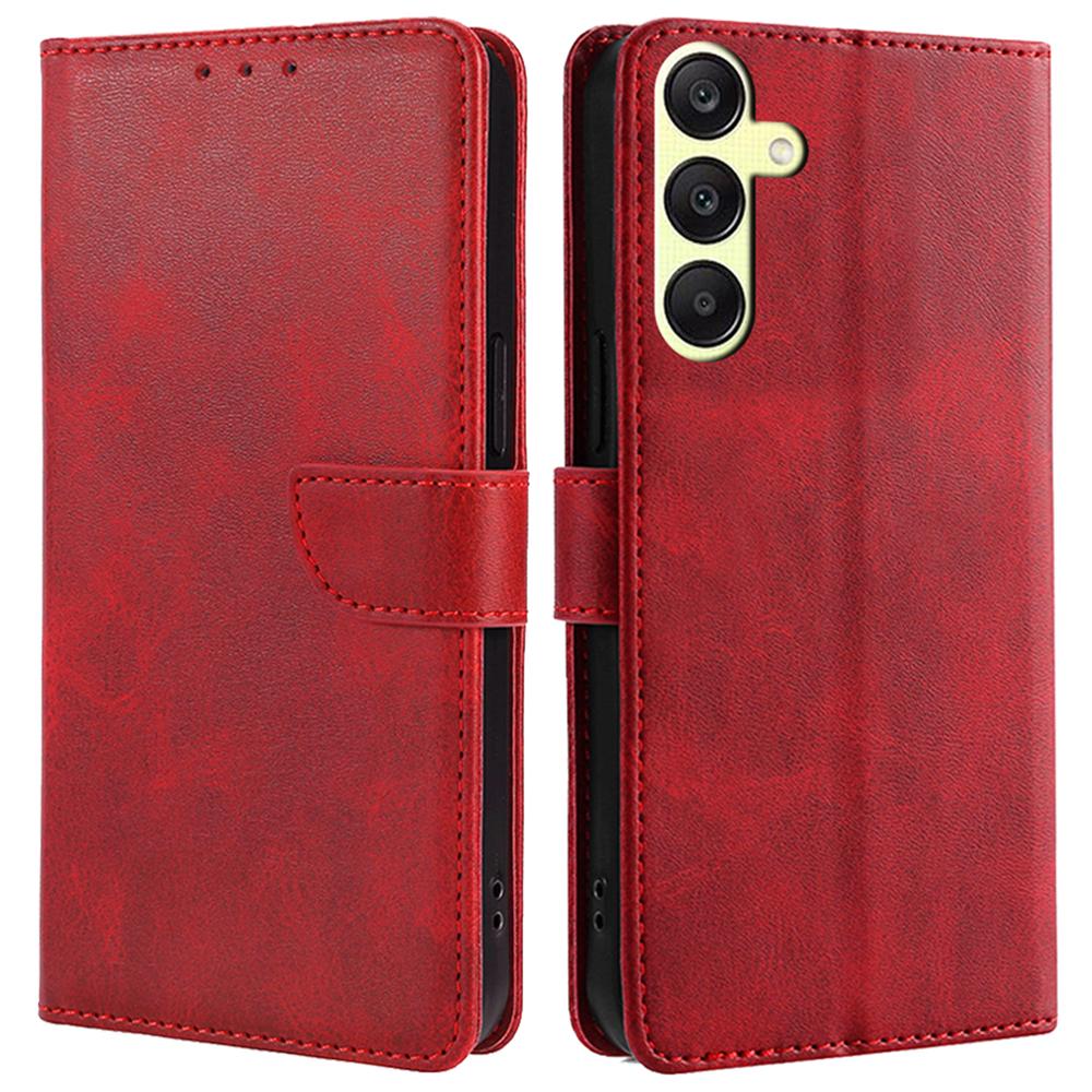 Кожаный чехол для Samsung Galaxy A25 5G (Глобальный) (161,0 х 76,5 х 8,3 мм) Чехол-подставка для кошелька