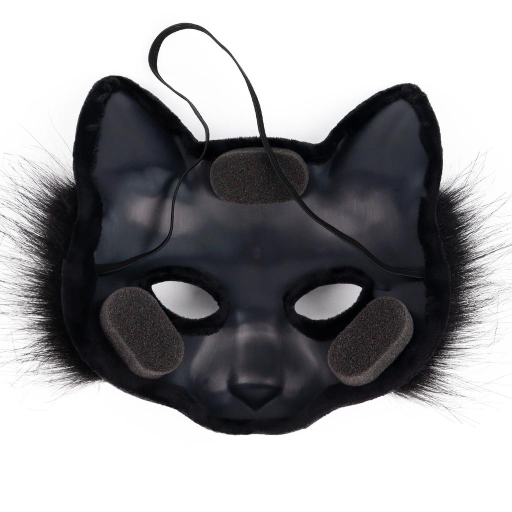 Halloween Fox Tail Collar Set Masquerade Half-Face Fox Mask Halloween Accessories cos Props