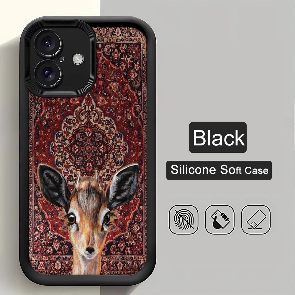 Мягкий чехол с дизайном оленя, новый стиль, для iPhone 15 16 14 13 12 11, чехол iPhone 17air 8 7 Pro Max Plus, чехол Funda