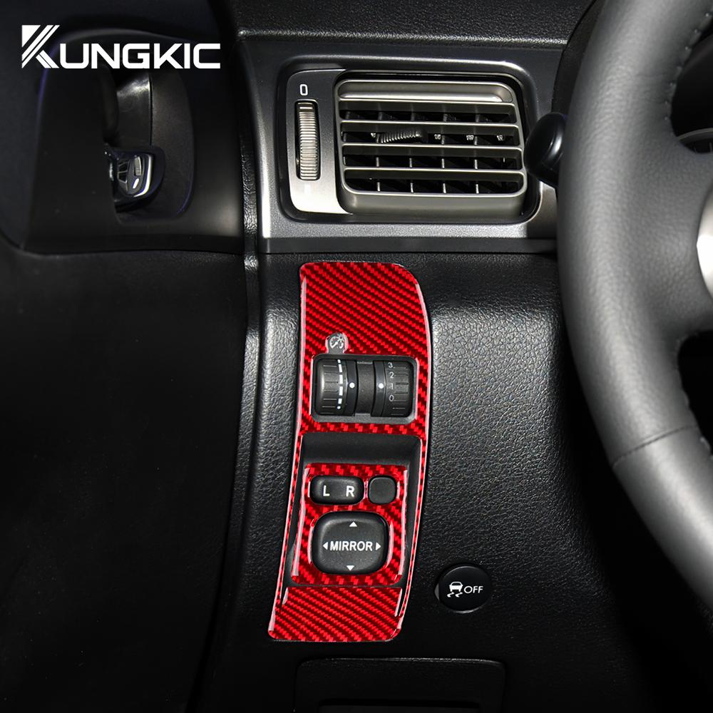 Для Subaru Impreza 2009 2010 2011 Настоящая Мягкая Карбоновая Наклейка Управление Тусклым Светом Автомобиля Внутренняя Отделка Регулировка Внутренние Аксессуары