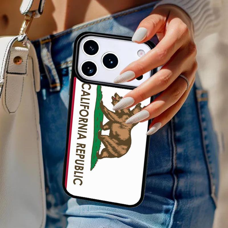 California Republic Phone Case For iPhone 17 Air 14 15 13 12 Max Cover For Apple 14 15 16 16e 11 Pro Max Plus Coque