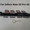 For Infinix Note 50 Pro 4G SIM Card Tray Slot Socket Holder Connector Container Replacement Repair Parts X6855