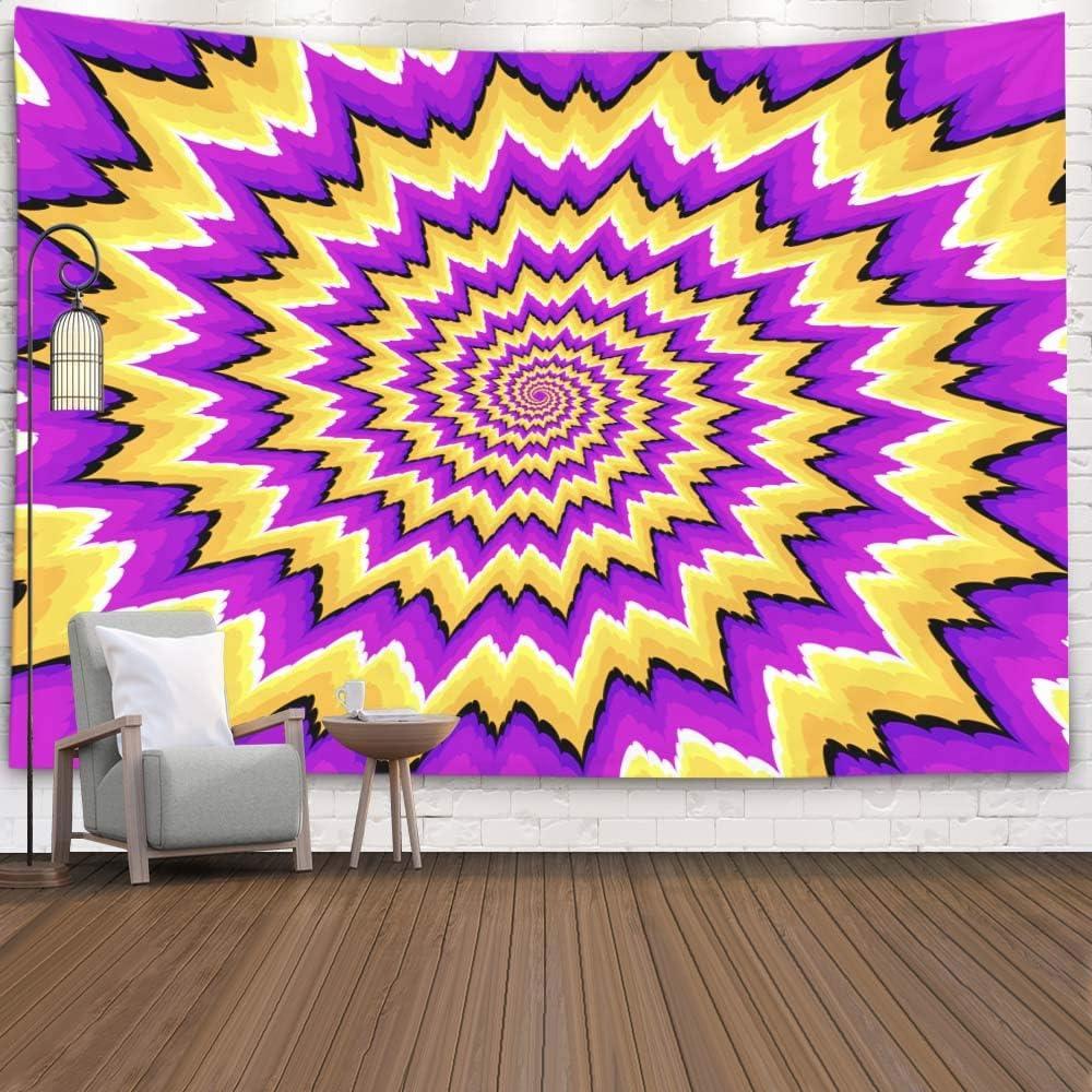 Tapestry optical illusion crannel illusion of purple spirals