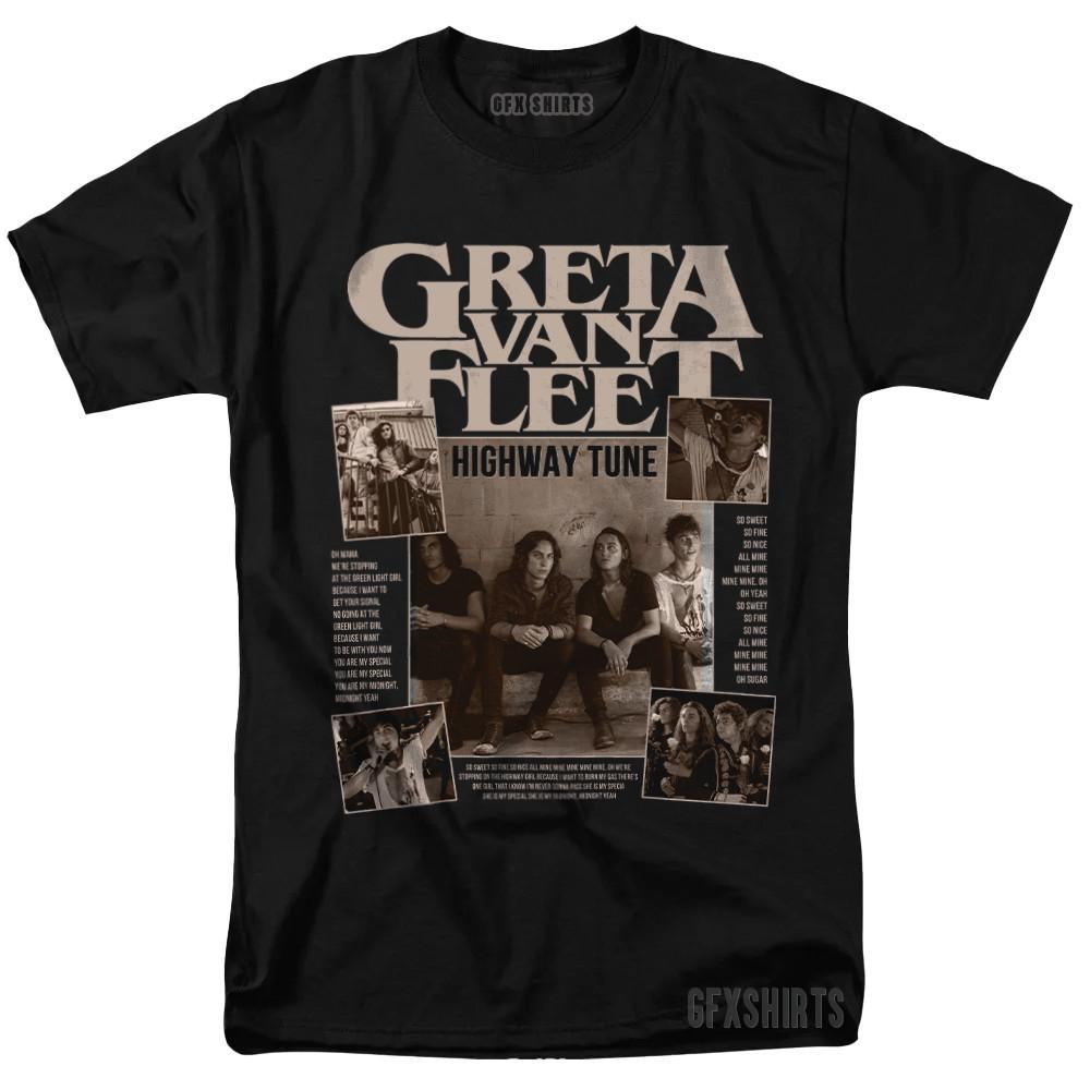 Футболка Greta Van Fleet Мерч с концертного тура винтажный Графический дизайн