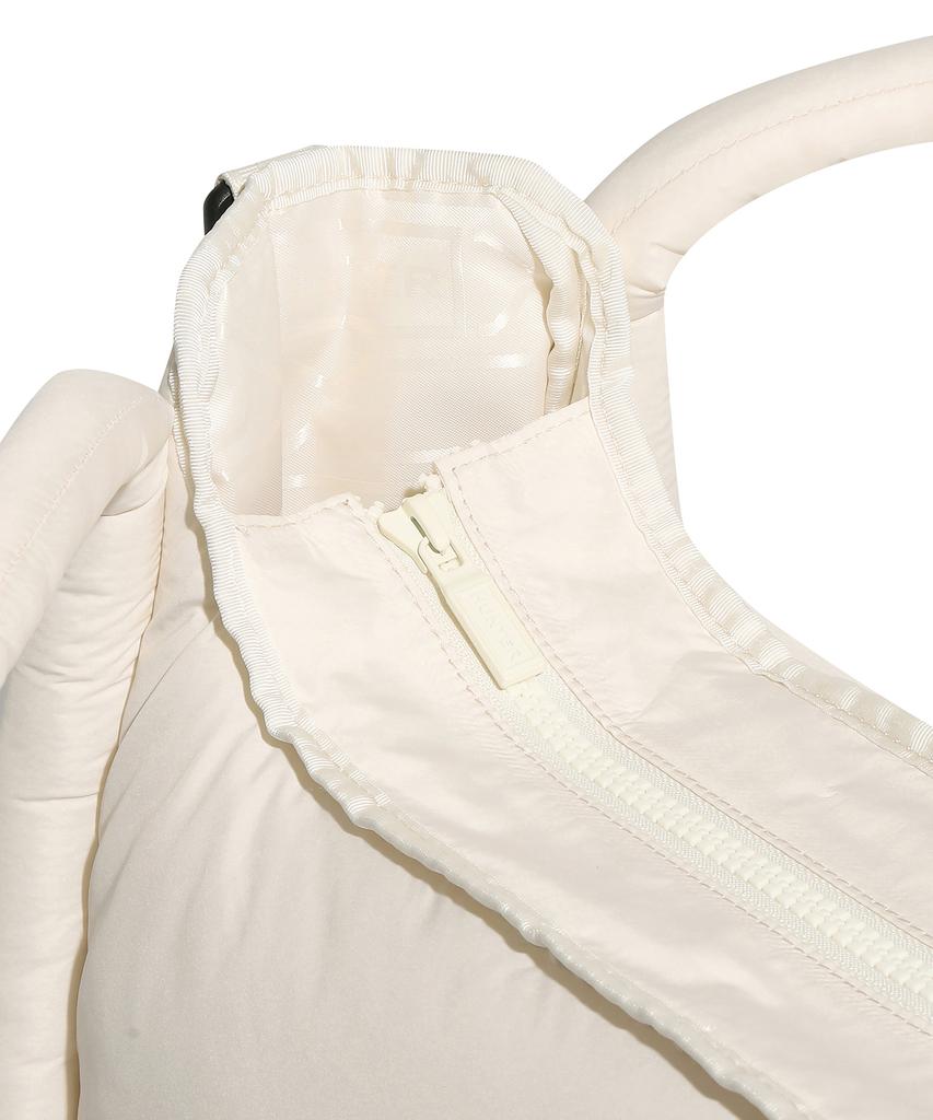 Hunter [Unisex] Framed Puffer Large Hobo - White Willow