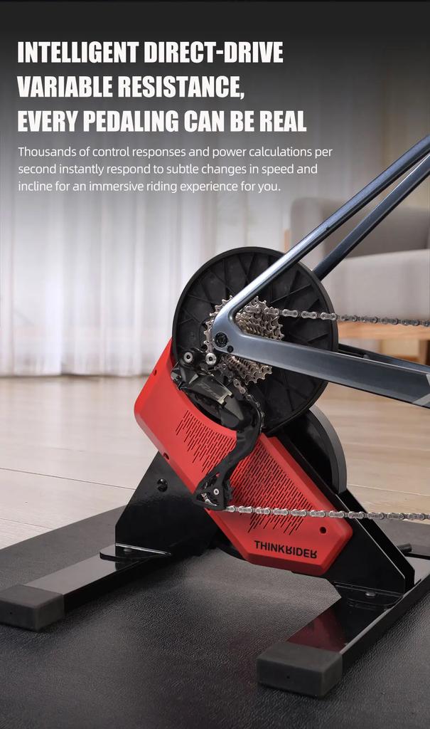 New ThinkRider X2 Smart Bike Trainer MTB Road Bicycle Home Trainer Built-in Power Meter Power Meter Compatible