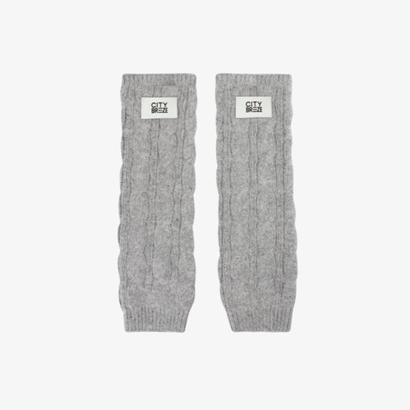 CITYBREEZE Ангоровые вязаные митенки_СЕРЫЙ