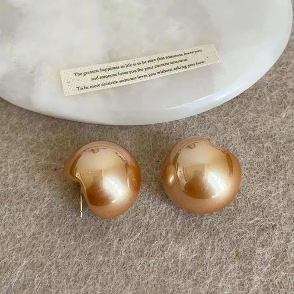 Imitation Pearl Temperament Earings Half Circle Bridal Wedding Jewelry  For Women Girls