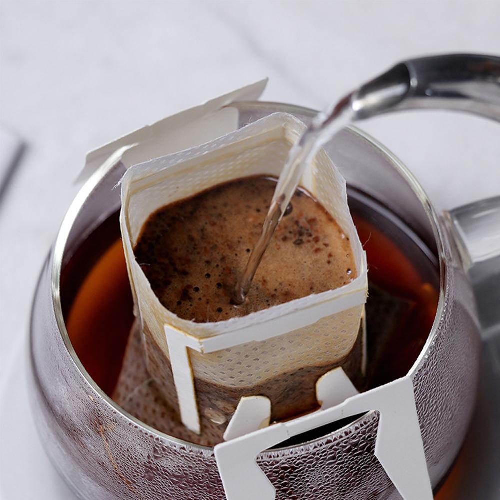 50Pcs Coffee Filter Bags Disposable Drip Coffee Paper Pack Portable Hanging Ear Espresso Coffee Accessories Tea Tool