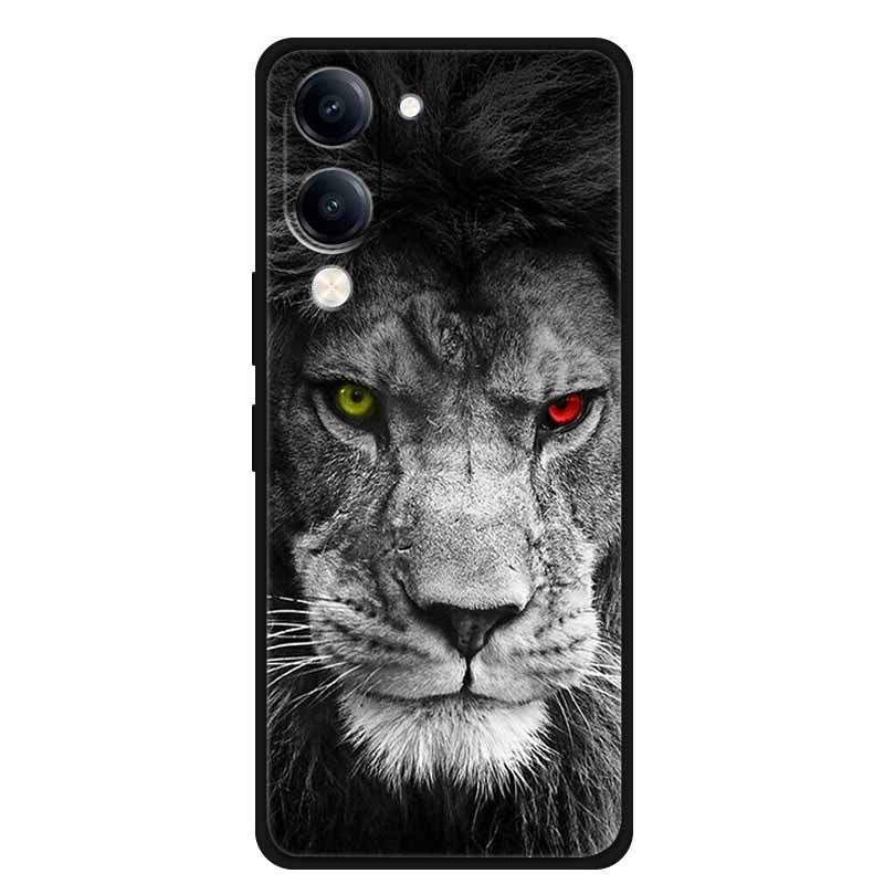 Чехол для Vivo iQOO Z10 Lite Силиконовый Черный ТПУ Funda Задняя крышка для iQOO Z10 Lite 5G I2409 Мягкий чехол Животное Coque IQOOZ10 Lite
