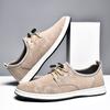 Man Genuine Leather Casual Shoes Business Shoes Luxury Brand Leather Shoes Breathable High Quality Comfy Frosted Formal Shoes
