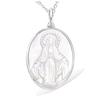 [R3800] - Silver Pendant 'Virgin Mary' White Silver Mother-of-pearl (rhodium) - 22x17mm