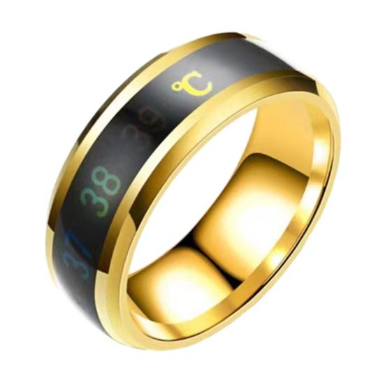 Обручальное кольцо из титановой стали, кольцо с датчиком температуры тела, интеллектуальное кольцо с датчиком температуры, мужское и женское кольцо