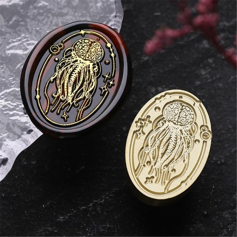 Рельефная печать Головка штампа для сургуча Металлическая печать для запечатывания Головка штампа для восковой печати Замена для запечатывания конвертов и поздравительных открыток